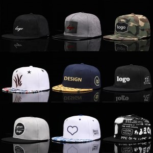 Beliebtes Logo 3D Sticked Flat Eaves Baseball Hat Sommer Junge cooler weiblicher Hip-Hop-Schnappkappen
