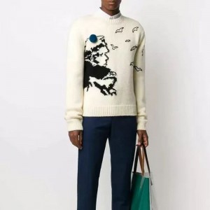 Custom Winter Manufacturing Casual Strick Jacquard Pullover für den Menschen