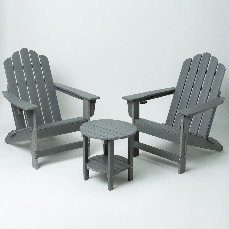 Outdoor -Möbel HDPE Adirondack Stuhl mit Grau