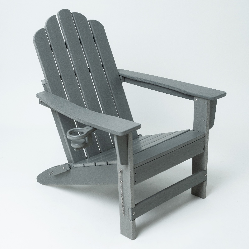 Outdoor -Möbel HDPE Adirondack Stuhl mit Grau
