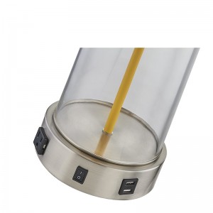 Home2 Hotel Glass Tischlampe mit einem/off -Rocker -Schalter, einem bequemen Outlet und einem USB -Ladehafen im Hotel Gaeteroom