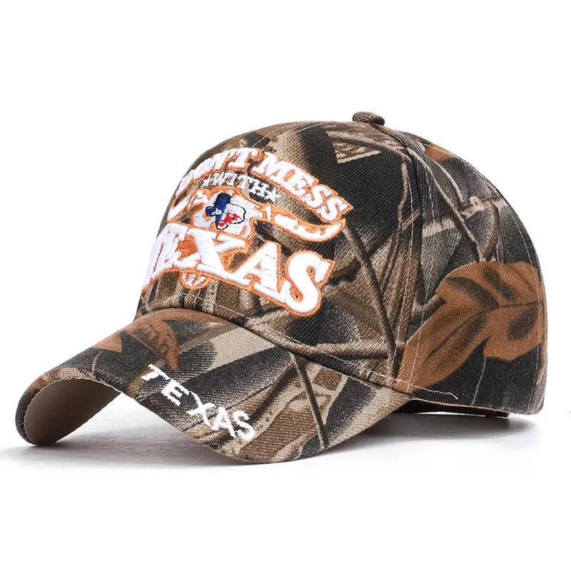 Großhandel Herren Texas Flagge Tourist Ranger Safari Camo Tactical Camouflage Snapback Baseball Caps für Fischereicamping im Freien