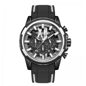 Baogela Neue Uhren Männer Edelstahlgummi Blau Uhr für Mann Luxus wasserdichte Chronographen Außenhandelswatch Luminous Relogio 22601