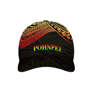 Neue Micronesia phnpei Flagge gedruckte Baseball -Kappe Polynesian Tattoo Sports Caps Anpassungsverstellbarer atmungsaktiver Unisex Outdoor Hut