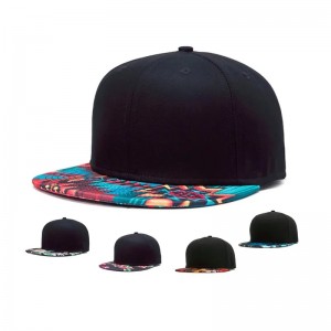 3D -Druck -Schnappback Flat Bim Hat Street Street Printing Flat Bill Hawaiian Hüte Entwerfen Sie Ihren eigenen Snapback Cap/hat
