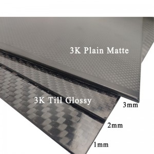 3K Hochfestes Kohlefaserblatt zum Verkauf