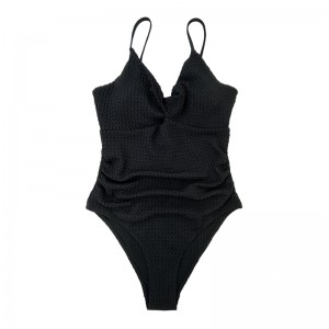 Einteilige Schlinge plissierte Badeanzüge