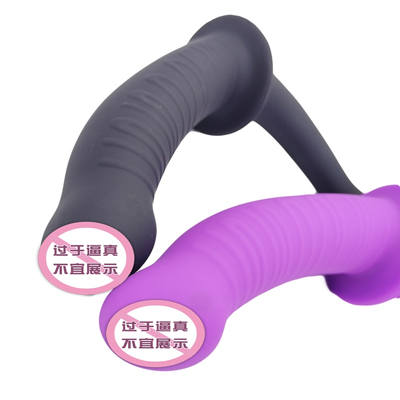 819 Lesbian Dual Head Purple/black Erwachsene Sexspielzeug Doppel Dildo Penetration Head Doppelte Seite Dildo für Paare Frauen schwul