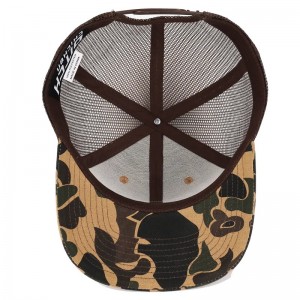 Custom Duck Brown Camo Snapback Mesh Patch Logo 6 Panel Richardson 112 Trucker Cap Hut