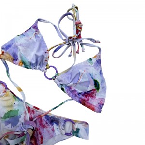 Backless Print Ring Badeanzüge