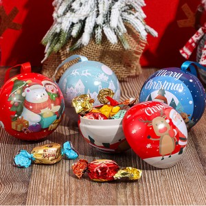 Tinplate Christmas Ball Christmas Candy Box Geschenkbox