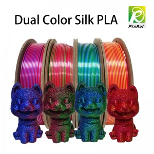 Zwei Farben in Filament Dual Color Seidenfilament für 3D -Drucker Heiße Filament Pinrui
