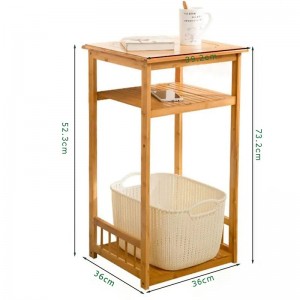 2 Tier anpassbarer Bambus Holzspeicher Seitenschrank Nacht Stand Endtisch