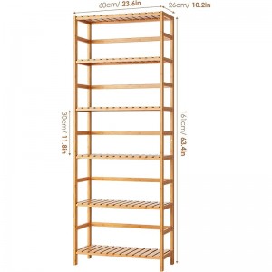 6 Tierbambus einstellbares Rack