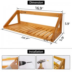 Massiver Bambus -Wandhalter