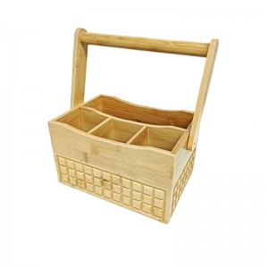 Bambus -Mehrzweckkompartimentspeicherinhaber