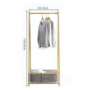 Neues Design Bambus Regal Nacht Möbel Waschkleidung Trockenstange mit Lagerkorb