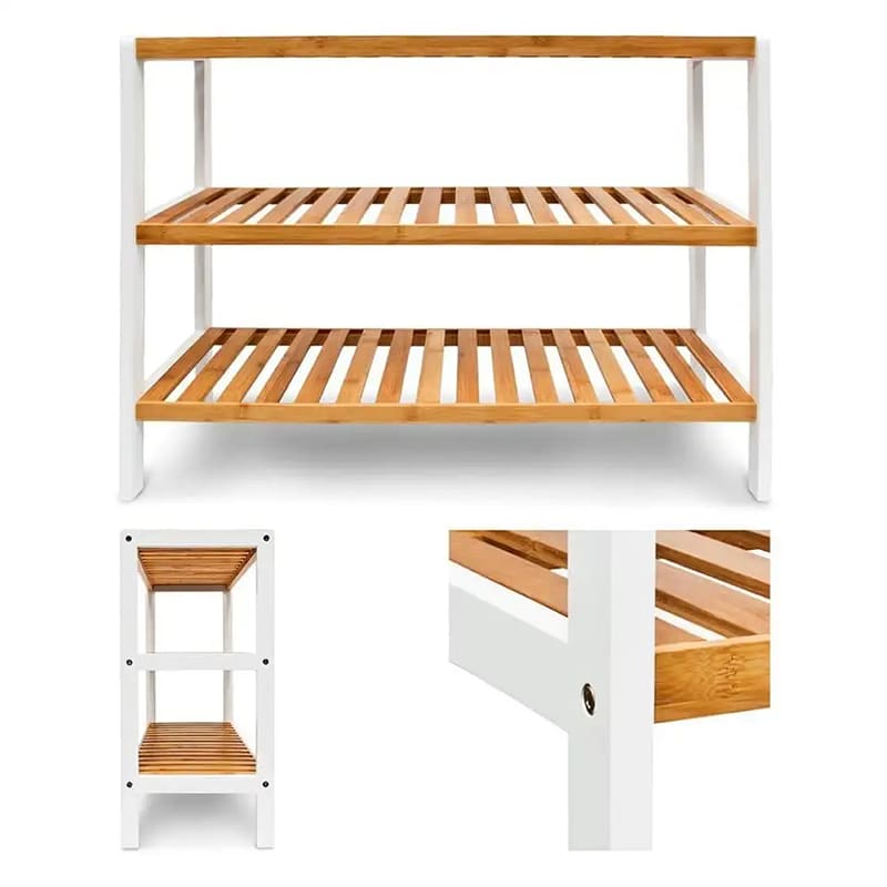 Aufbewahrungsständer Regal Organizer Bambusschuh Rack