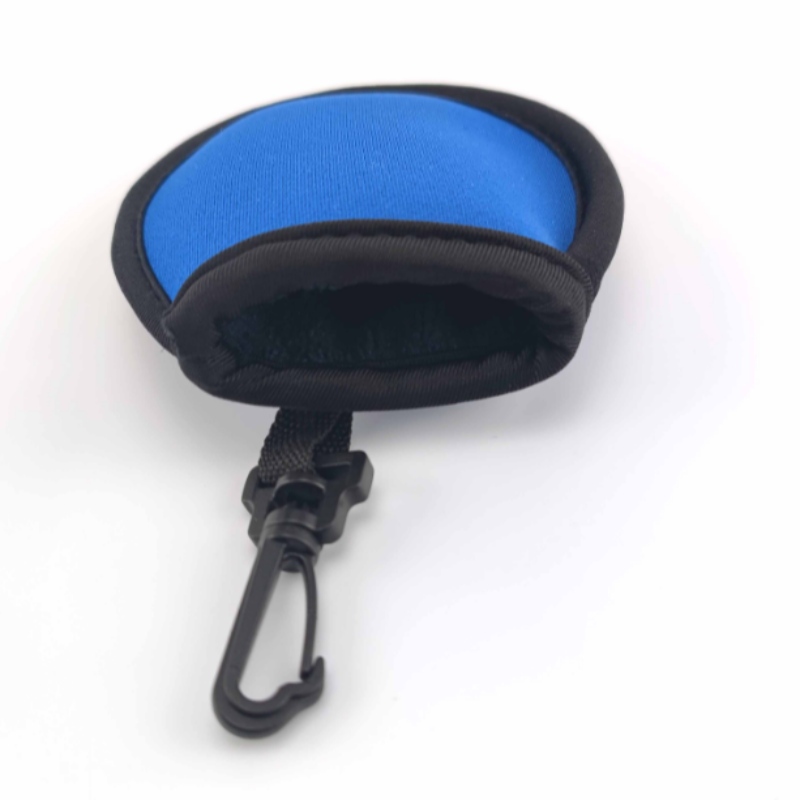 Benutzerdefinierte wasserdichte schwarze Neopren -Golfball -Waschmaschine Golfball Reinigungstasche mit Clip