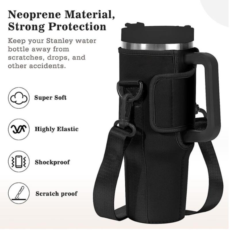 Neopren Wasserflasche Isolator Trägerbeutel Hülle 40 oz Becher Tasse Tasche Sippy Tasse mit Schultergurt