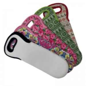 OEM -Werbeprodukte Custom White Neopren Wine Tasche zum Sublimationdruck