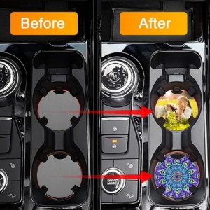 Heißverkauf Naturkautschukauto Untersetzer leer weiß für Sublimation Cup Coaster