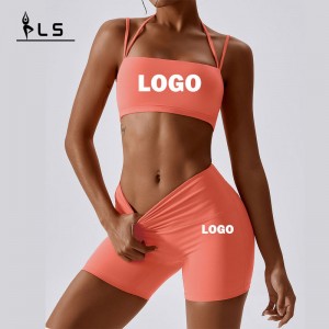 SC9274 Fitness Frauen 2023 Taillierte Trainingshorts Custom Yoga Set Nahtloses Fitnessstudio tragen Workout Sportswear Fitness -Fitness -Sets