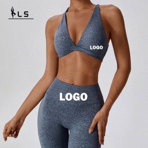 SC1054 Yoga Set Fitness Frau 2024 Sport BH und Leggings Print Fitness Yoga tragen Fitnessstudio Frauen Set
