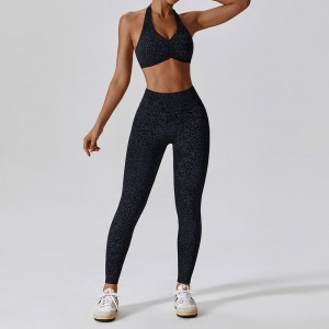 SC1054 Yoga Set Fitness Frau 2024 Sport BH und Leggings Print Fitness Yoga tragen Fitnessstudio Frauen Set