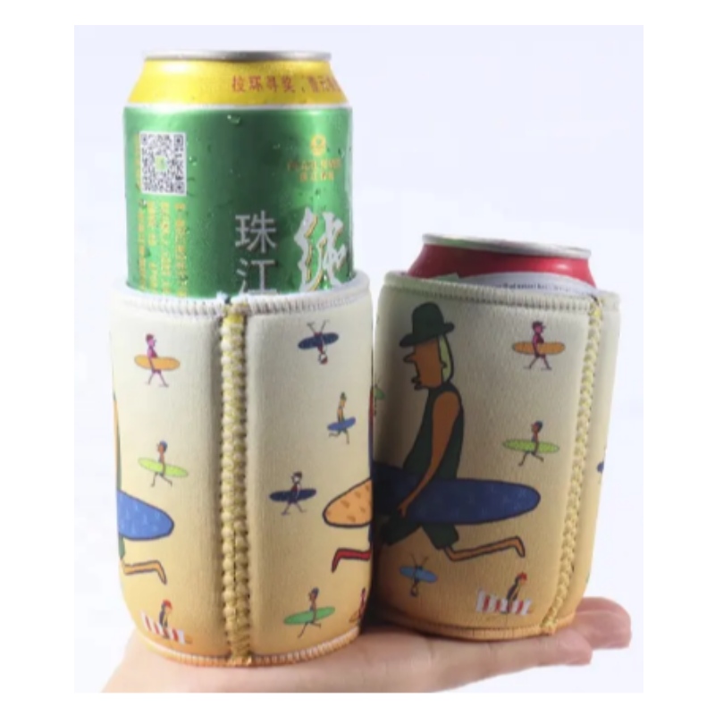 12 Unzen Sublimation Neopren Soda Bierflaschen Dose kühler isolierter Bier können Halter mit Basis für kühlere Großhandel trinken