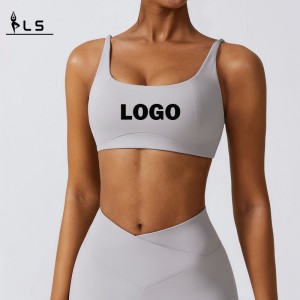 SC10135 Fitness Sport BH Custom Logo Ladies Kompression weiche schnelle trockene Yoga Running Fitness Sexy Sport Bra