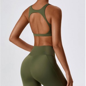 SC10169 Cross Back Yoga Sport Bra High Impact gepolstert Yoga Bra Hochqualität Frauen Training Sport Bra