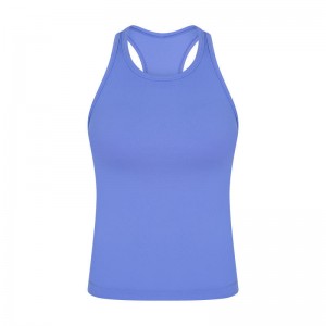 SC10242 Kompression geschnittener Yoga -Tanktops mit Pads Workout Fitnessstudio Yoga BH Tank Cami Tops gepolstert gepolstert