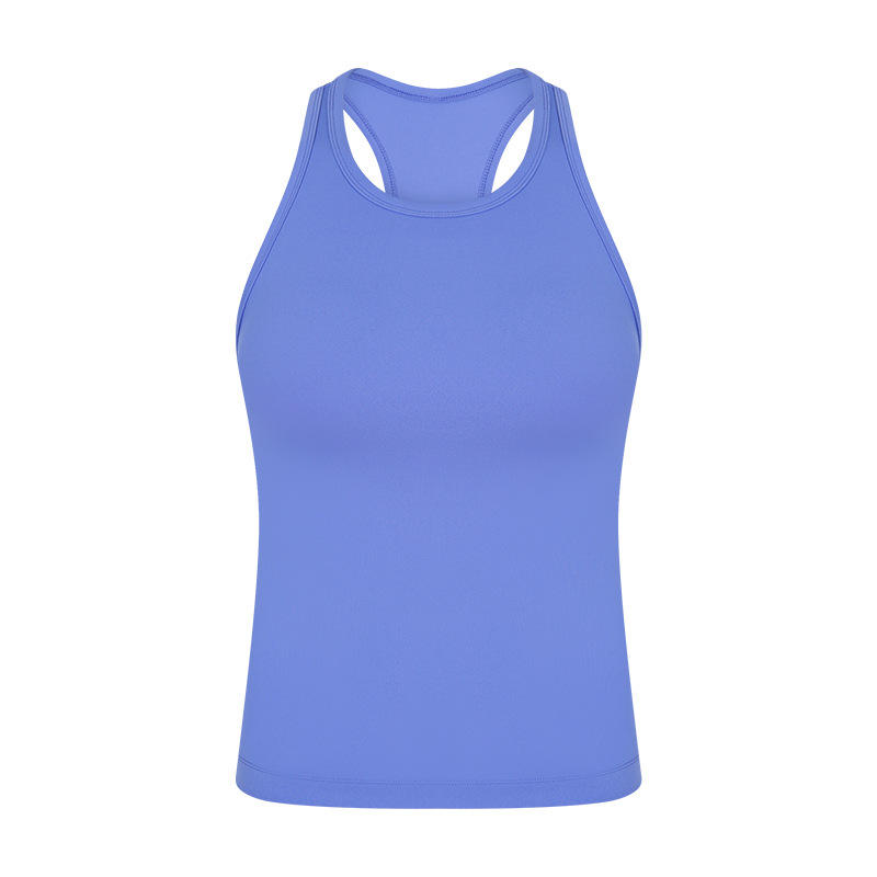 SC10242 Kompression geschnittener Yoga -Tanktops mit Pads Workout Fitnessstudio Yoga BH Tank Cami Tops gepolstert gepolstert