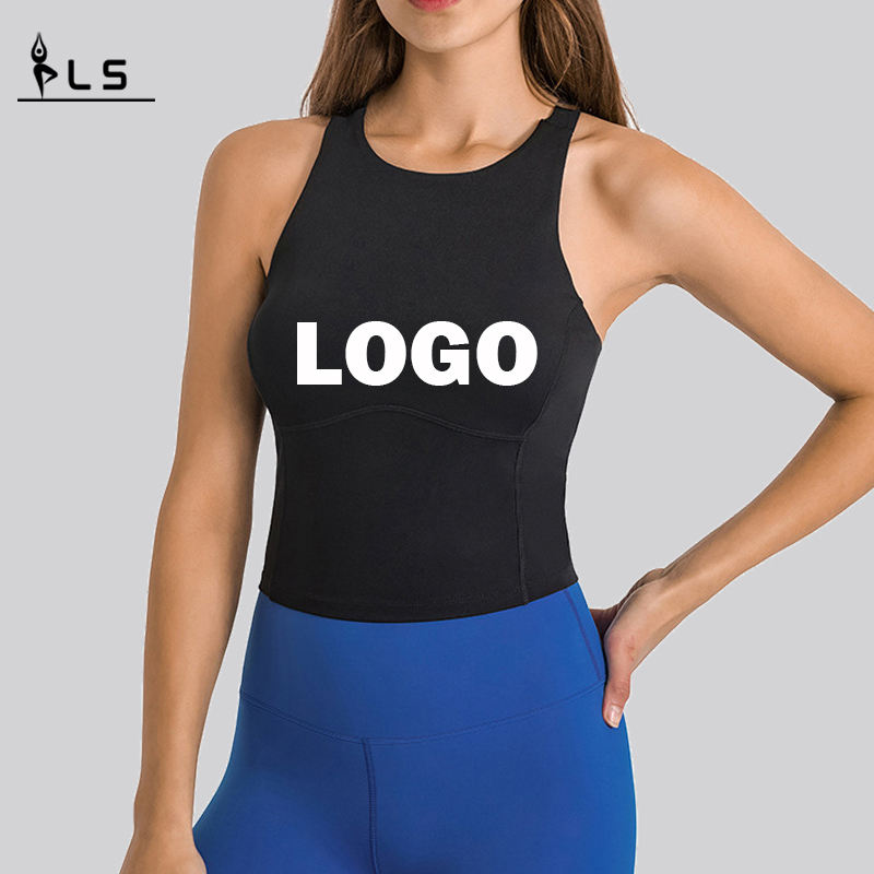 SC10246 Fitness Crop Tops Tank Top Women 's T-Shirts Vest Sportswear Workout Yoga Tanp Top für Frau