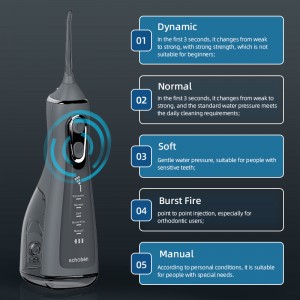 Wiederaufladbare Zahnpflege abnehmbare saubere Wassertanks -Wasser -Flosser für Zähne Zahnfleischspangen abnehmbar