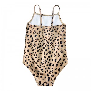 Halbiger einteiliger Flourcy Leopard Print