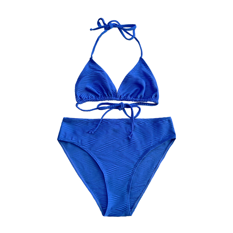 Blaues Muster Speziales Stoffdreieck Cup Halfter Halfterhalter Split Badeanzug