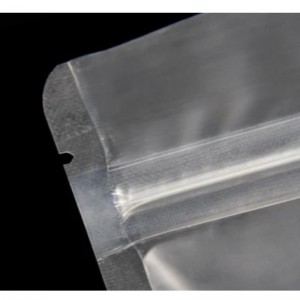 Wiederverschließbare flache Lebensmittelverpackungstasche Reißverschluss Matte klares Zip -Lock -Plastiktüte