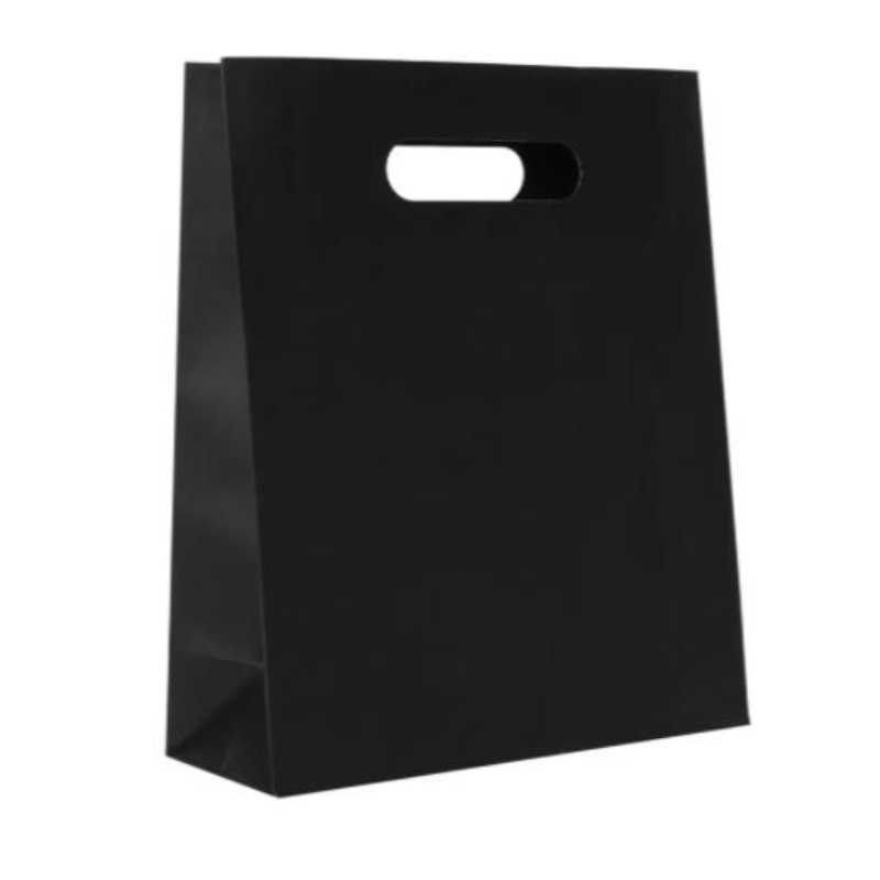 Kunstpapier Stanze Schnitt Kraftpapiertasche Weihnachtsklappe Die Schnitthandlung Geschenktasche Schwarz biologisch abbaubare Boutique Einkaufstasche Papiertüte