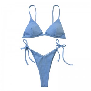 Junge Frauen Neues Design sexy Mädchen Bikini Blue Custom Swimwear Women Bikini für Frauen