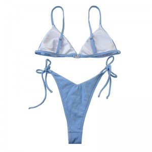Junge Frauen Neues Design sexy Mädchen Bikini Blue Custom Swimwear Women Bikini für Frauen