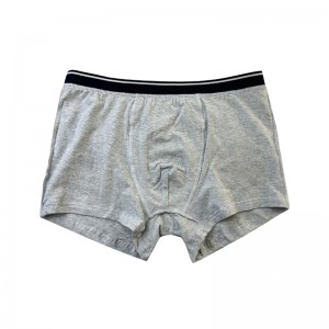 Anpassung einfacher Farbunterwäsche Mode voll bedruckte bequeme weiche Männer Weihnachtsboxer -Slips graue Unterwäsche