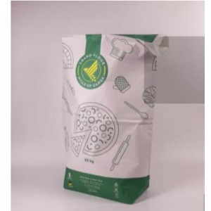 Mehrschichtige Kraftpapier Weizenbäckerei Maida Mehlverpackungstasche Größe 25 kg