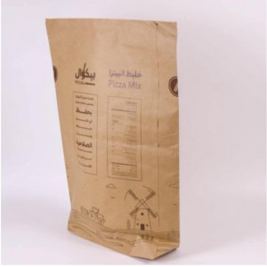 Ökofreundlich 2 kg 25 kg 30 kg Custom Mais Brotmehl Verpackungstasche Papiertüten mit Ihrem eigenen Logo recycelbar