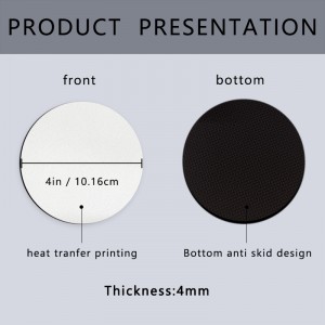 Sublimation Coasters Blanks Neopren quadratische runde Untersetzer für Getränkeauto Untersetzer Sublimation Blank