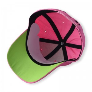 Benutzerdefinierte Baseball -Kappe 3d/2d gesticktes Logo Frauen Männer 6 Panel Sport Cap Pink Kurve Rand Kopfbedeckung Baseballhüte