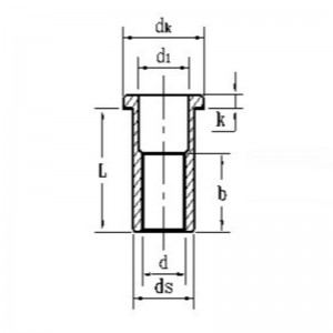Zink-farbig plattierte Senkkopf-Nietmutter