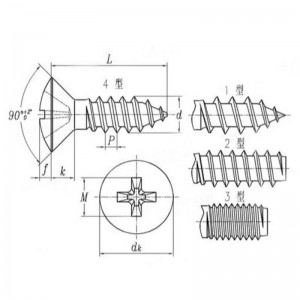 Zink-farbig plattierter Kreuzschlitz selbst-Blechschraube