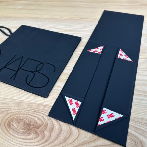 Schwarze Luxe-Faltbox & Taschenset